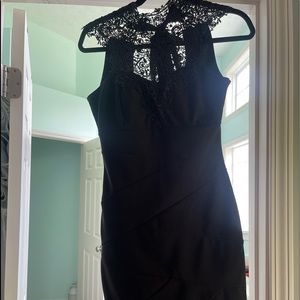 Black lace cocktail dress